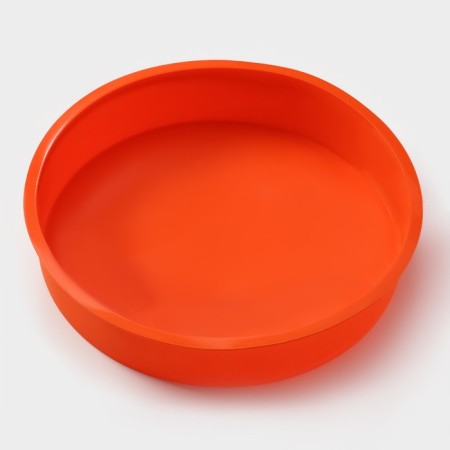 Baking uniform “Circle”, silicone, 28 × 5.5 cm, inner diameter 26 cm, orange color-2