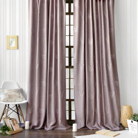 Set of curtains "Luka", size 2x145x270 cm, powder color