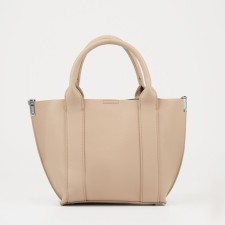Bag Female Tout with zipper, beige color