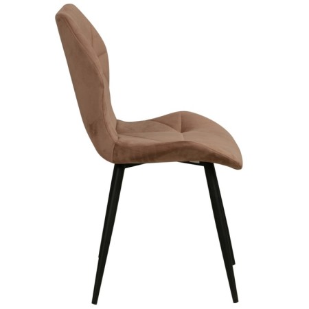 Chair "Dora y", velor tenerife cinnamon / black metal-1