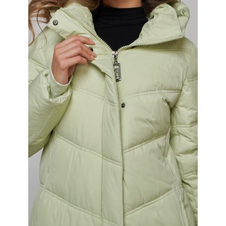 Coat insulated winter female, size 44, color light green-14