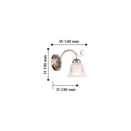 Bra Vetus, 1x40W E14, bronze color-1