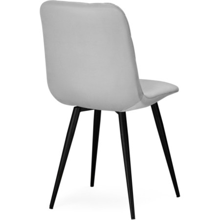 STULL OF A METALLARCASA RALF Metal/Velor, Black/Light gray 44x53x83 cm-3