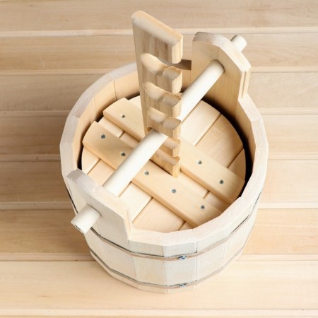 Lipa tub, 10l, with a clamping yoke, stainless rim "Dobroparov"-5