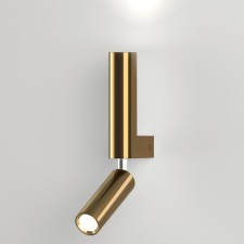 Wall lamp EUROSVET PITCH 40020/1, LED, 6 W, 4200K, 300LM, 35x35x255 mm, brass color