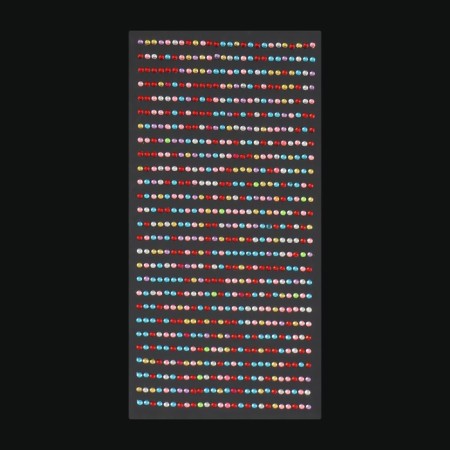 Rhinestones for decor, on adhesive, 2 mm, multi -colored