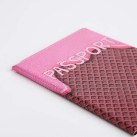 Passport cover, brown/pink color-3