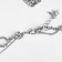 Piece "chain" crumpled square, color silver, l = 54 cm