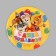 Disposable paper plate "Happy Birthday" animals with balls, set 6 pcs, 18 cm