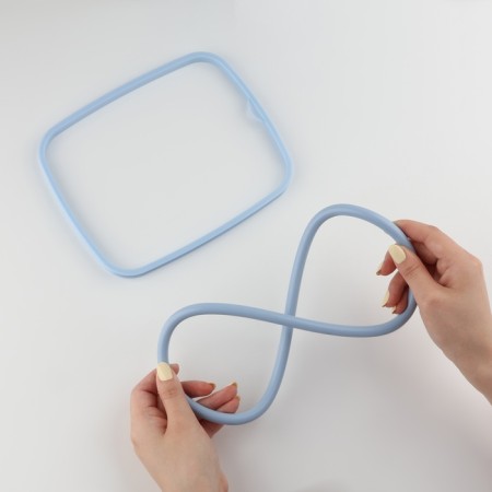 Embroidery hoops, flexible rectangle, 22 × 18 cm, blue color-2