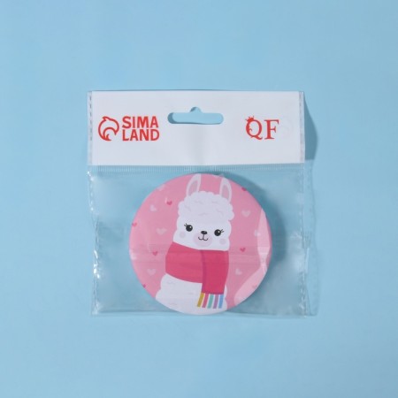 Folding mirror "Lama", D 7.5 cm, MIX drawing-6