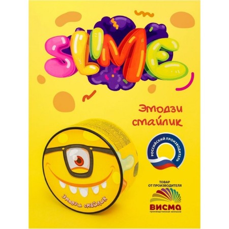 Small Slime Slime "Emoji Smileik", series "Young Chemist"