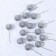 Figure for crafts and decor on the Shar wire, set of 15 pcs., Size 1 pc. - 3 × 9 cm, silver color