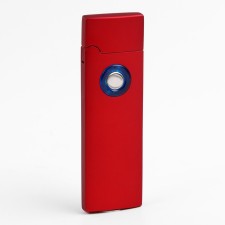 Electronic lighter, USB, spiral, 2.5 x 8 cm, red