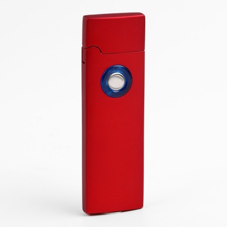 Electronic lighter, USB, spiral, 2.5 x 8 cm, red