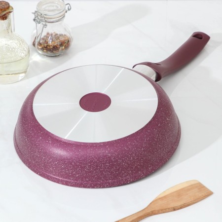 Trendy Style pan, d = 22 cm, plastic handle, anti -stick coating, purple color-2