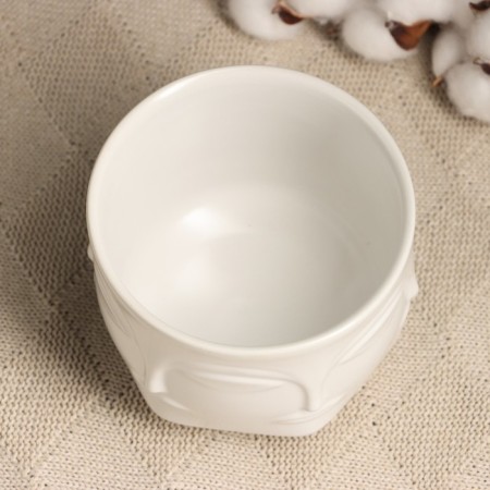 Kashpo "Many -sided" white, 12x12x9cm-2