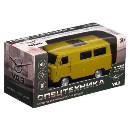 Metal machine "UAZ 3962. Special equipment", inertia, 1:32, light and sound effects, mixing color-7
