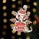 Christmas tree toy "Dragon Happy New Year", wood, two -layer, red