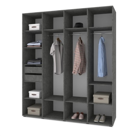 Set of two drawers Stone, 476x500x361 dark stone-5