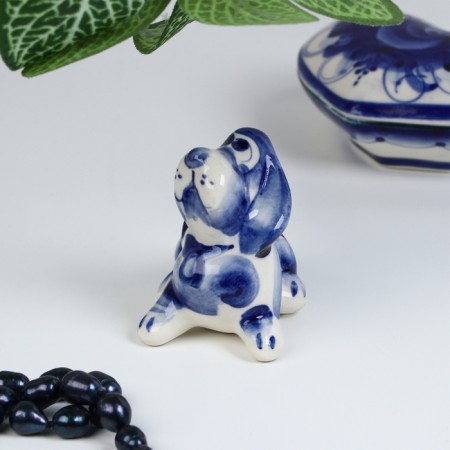 Souvenir "Basset", Gzhel-1