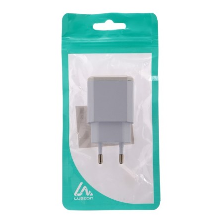 Network charger Luazon LN-120AC, 2 USB, 2.1/1 A, white-3