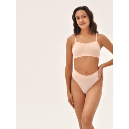 Women's thong cowards with high landing Mirey String, size 44-46, powder color-1