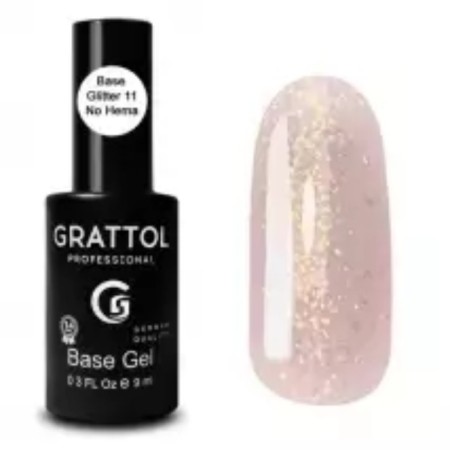 Base Grattol Glitter No. 12, 9 ml