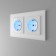 Frame for 2 posts WL01-FRAME-02, white matte color, glass material