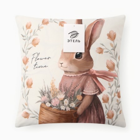 Case on the pillow Ethel "Flower Time", 40*40 cm, 100 p/e, velor-4