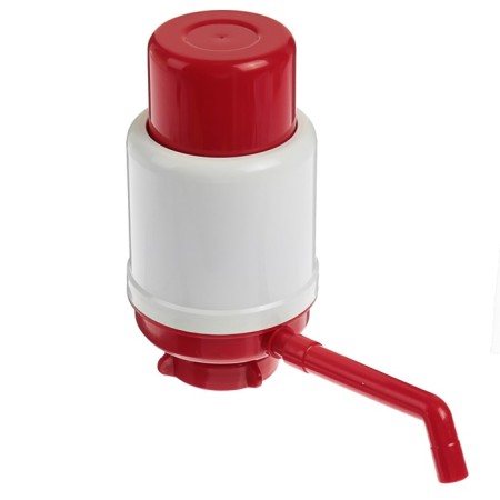 Pump for water "Dolphin" Eco, mechanical, under a bottle of 11 to 19 l, red