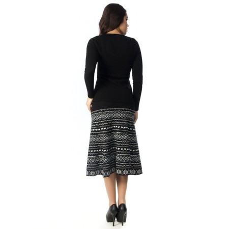 Women's skirt, size 42, black color-4
