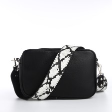 Female Cross-Bodi Bag Textura, Small Size, Black Color