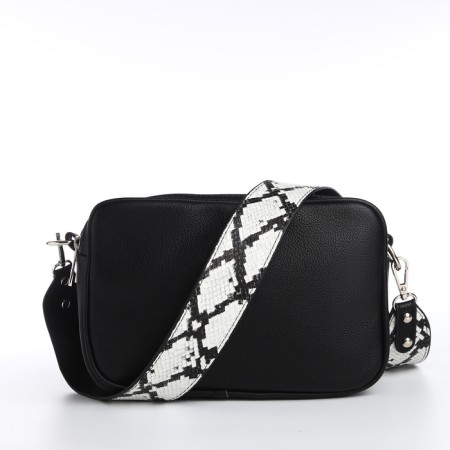 Female Cross-Bodi Bag Textura, Small Size, Black Color
