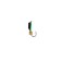 Mormyshka column black, green abdomen + gold cube, weight 0.4 g