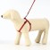 The reflective “bones” set, a collar of 120 x 1 cm, Osh 26-42 cm, fire 26-42 cm, red