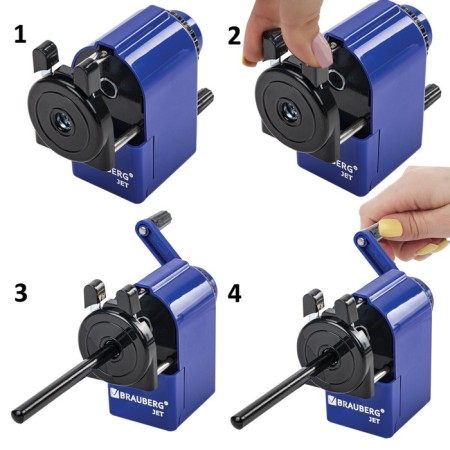 Mechanical BRAUBERG JET, Metal mechanism, blue-3
