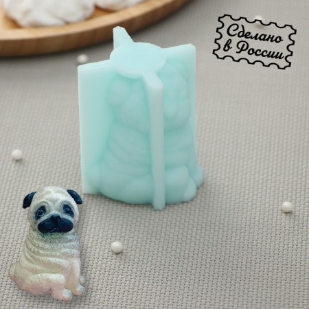 Silicone form "pomps", 4.7 × 4.3 × 6.3 cm, turquoise color