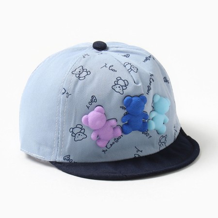Baby Minaku cap "Bears", Blue color, size 44-46