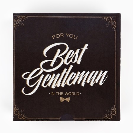 Box Gift team, packaging, "gentleman", 15 x 15 x 7 cm-3
