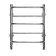 Water heated towel rail Domoterm "Orpheus", P5, 5 crossbars, 500 x 700 mm, chrome