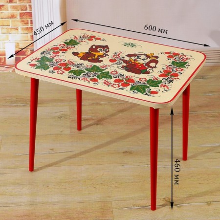 Khokhloma table, cold painting, suite-1