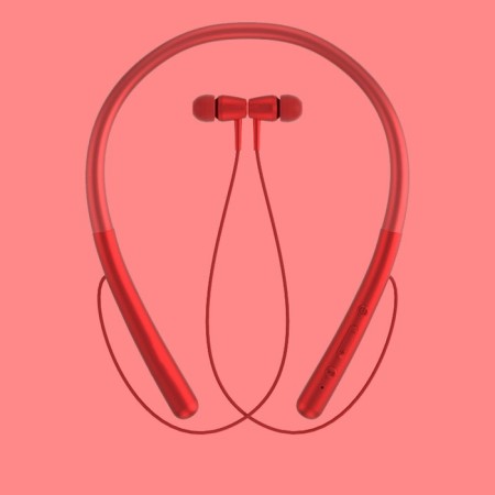 Sports headphones Wi-H700, wireless, vacuum, Tue 4.2, microphone, 100 mAh, red