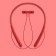 Sports headphones Wi-H700, wireless, vacuum, Tue 4.2, microphone, 100 mAh, red