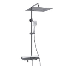The shower system wasserkraft a113.119.126.ch thermo, tropical shower, thermostat, chrome