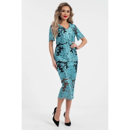 Dress lace, size 46, blue color-4