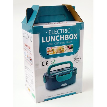 Lunch box for heating, 1.3 l, 24 x 17 x 10.8 cm, with car cigarette lights-7