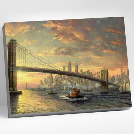Picture on numbers 40 × 50 cm "Dawn over New York" 27 colors