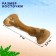 Rex dinosaur, with a bone, works from batteries, light and sound, blue color