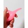 Massager d/face resin Guasha boomerang 12*6*3.5cm pink bag QF